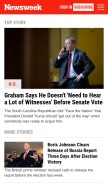 How newsweek.com looks like on a mobile device such as an iPhone.