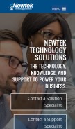 How newtekwebhosting.com looks like on a mobile device such as an iPhone.
