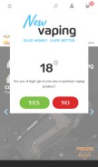 How newvaping.com looks like on a mobile device such as an iPhone.
