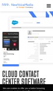 How newvoicemedia.com looks like on a mobile device such as an iPhone.