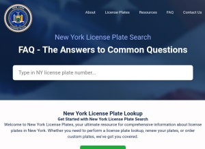 How newyorklicenseplate.com looks like on a tablet such as an iPad.