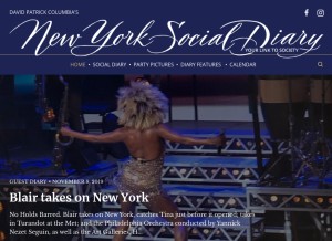 How newyorksocialdiary.com looks like on a tablet such as an iPad.