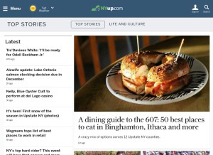 How newyorkupstate.com looks like on a tablet such as an iPad.