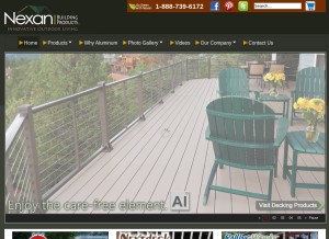 How nexaninc.com looks like on a tablet such as an iPad.