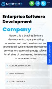 How nexcenz.com looks like on a mobile device such as an iPhone.