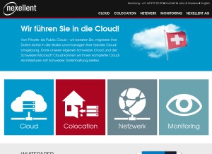 How nexellent.net looks like on a tablet such as an iPad.