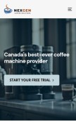 How nexgencoffee.ca looks like on a mobile device such as an iPhone.