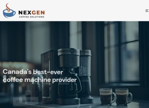 How nexgencoffee.ca looks like on a tablet such as an iPad.