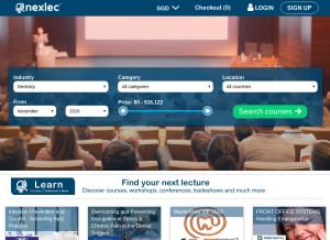 How nexlec.com looks like on a tablet such as an iPad.