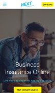 How next-insurance.com looks like on a mobile device such as an iPhone.