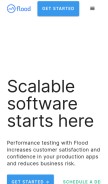 How next.flood.io looks like on a mobile device such as an iPhone.