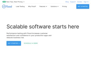 How next.flood.io looks like on a tablet such as an iPad.