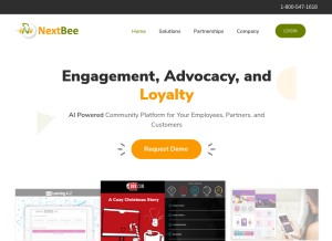 How nextbee.com looks like on a tablet such as an iPad.