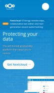 How nextcloud.org looks like on a mobile device such as an iPhone.