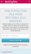 How nextdaypets.com looks like on a mobile device such as an iPhone.