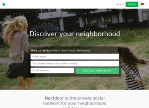 How nextdoor.de looks like on a tablet such as an iPad.