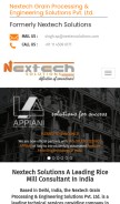 How nextechagrisolutions.com looks like on a mobile device such as an iPhone.