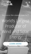 How nexteraenergy.com looks like on a mobile device such as an iPhone.
