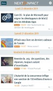 How nextinpact.com looks like on a mobile device such as an iPhone.