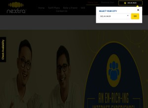 How nextraworld.com looks like on a tablet such as an iPad.