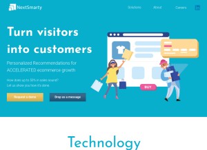 How nextsmarty.com looks like on a tablet such as an iPad.