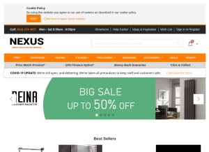 How nexus-home.com looks like on a tablet such as an iPad.