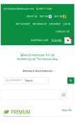How nezalherbocare.com looks like on a mobile device such as an iPhone.