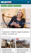How nezavisne.com looks like on a mobile device such as an iPhone.