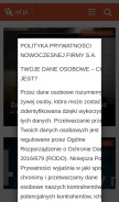 How nf.pl looks like on a mobile device such as an iPhone.