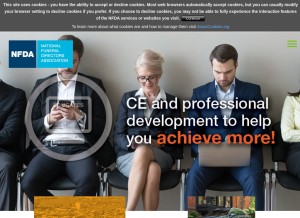 How nfda.org looks like on a tablet such as an iPad.