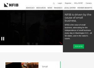 How nfib.com looks like on a tablet such as an iPad.