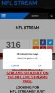 How nfl-stream.live looks like on a mobile device such as an iPhone.