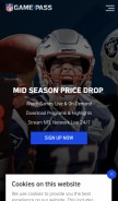 How nflgamepass.com looks like on a mobile device such as an iPhone.