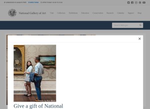 How nga.gov looks like on a tablet such as an iPad.
