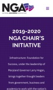 How nga.org looks like on a mobile device such as an iPhone.