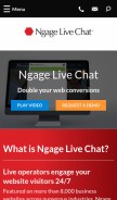 How ngagelive.com looks like on a mobile device such as an iPhone.