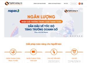 How nganluong.vn looks like on a tablet such as an iPad.