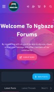 How ngbaze.org looks like on a mobile device such as an iPhone.