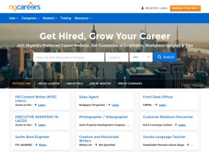 How ngcareers.com looks like on a tablet such as an iPad.
