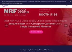 How ngcsoftware.com looks like on a tablet such as an iPad.