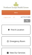 How nghs.com looks like on a mobile device such as an iPhone.