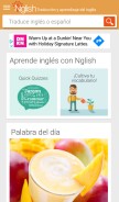How nglish.com looks like on a mobile device such as an iPhone.