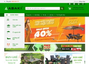 How ngoaithatsanvuon.com looks like on a tablet such as an iPad.