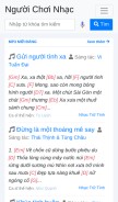 How nguoichoinhac.com looks like on a mobile device such as an iPhone.