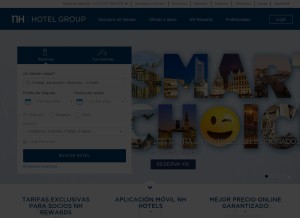 How nh-hoteles.es looks like on a tablet such as an iPad.
