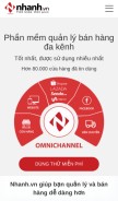 How nhanh.vn looks like on a mobile device such as an iPhone.