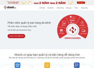 How nhanh.vn looks like on a tablet such as an iPad.