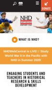 How nhd.org looks like on a mobile device such as an iPhone.