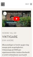 How nhh.no looks like on a mobile device such as an iPhone.