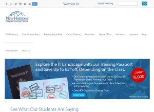 How nhlearningsolutions.com looks like on a tablet such as an iPad.